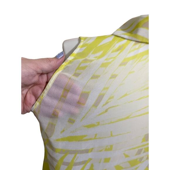 Lane‎ Bryant Women's Sleeveless Blouse Plus Size 18 Sheer Button Front Split Hem - Picture 7 of 11